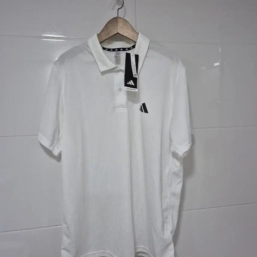 [BUNJANG] Adidas White Polo T-shirt / 아디다스 화이트 폴로 반팔티L