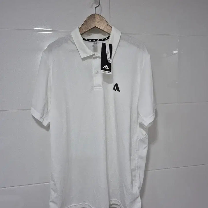[BUNJANG] Adidas White Polo T-shirt / 아디다스 화이트 폴로 반팔티L