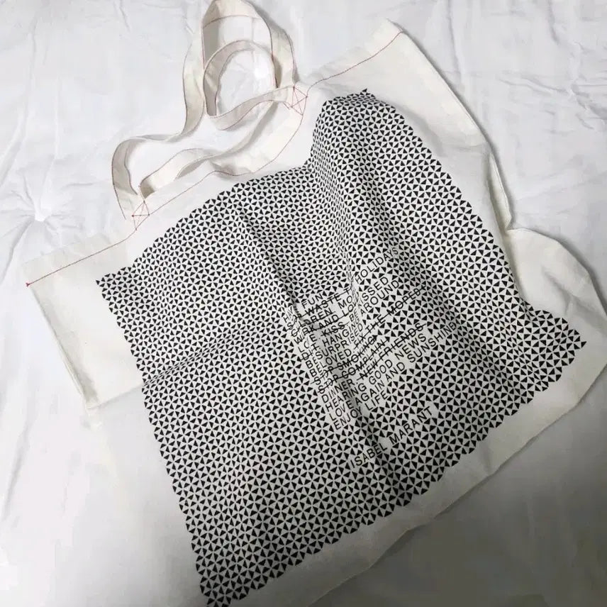 [SOLD OUT] 이자벨마랑 아이보리 패턴 신발주머니겸에코백