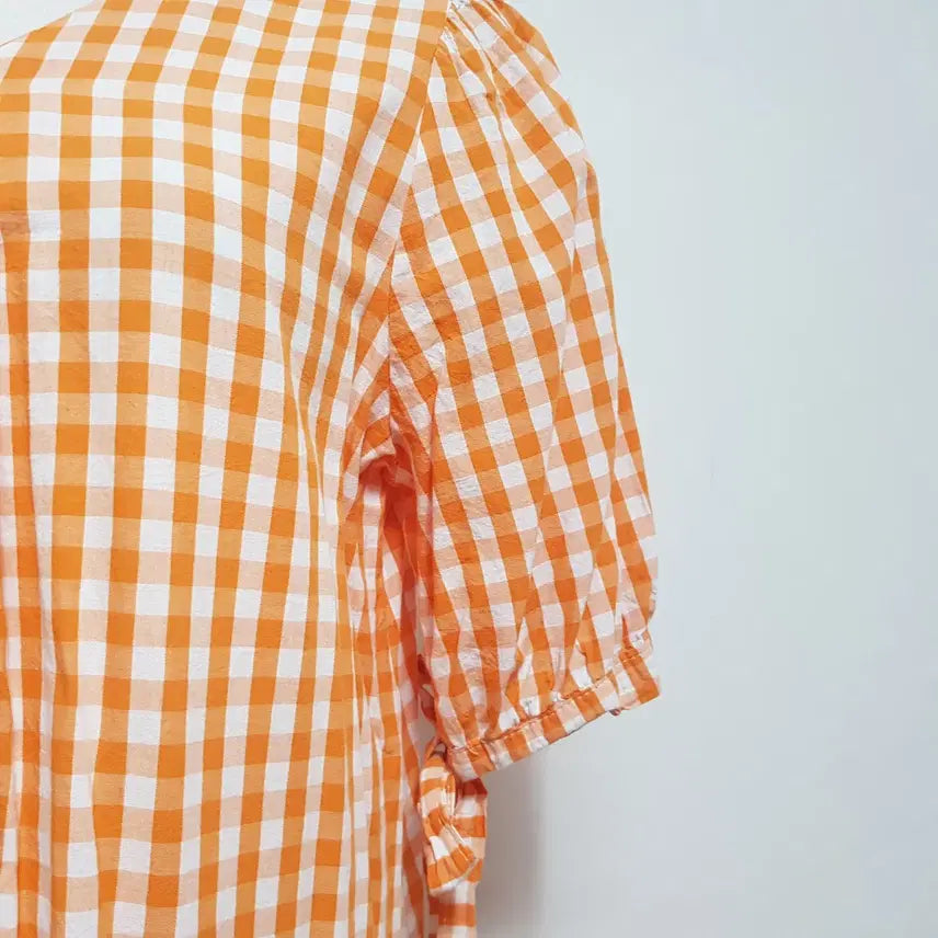 [BUNJANG] V-Neck Checkered Dress Women&