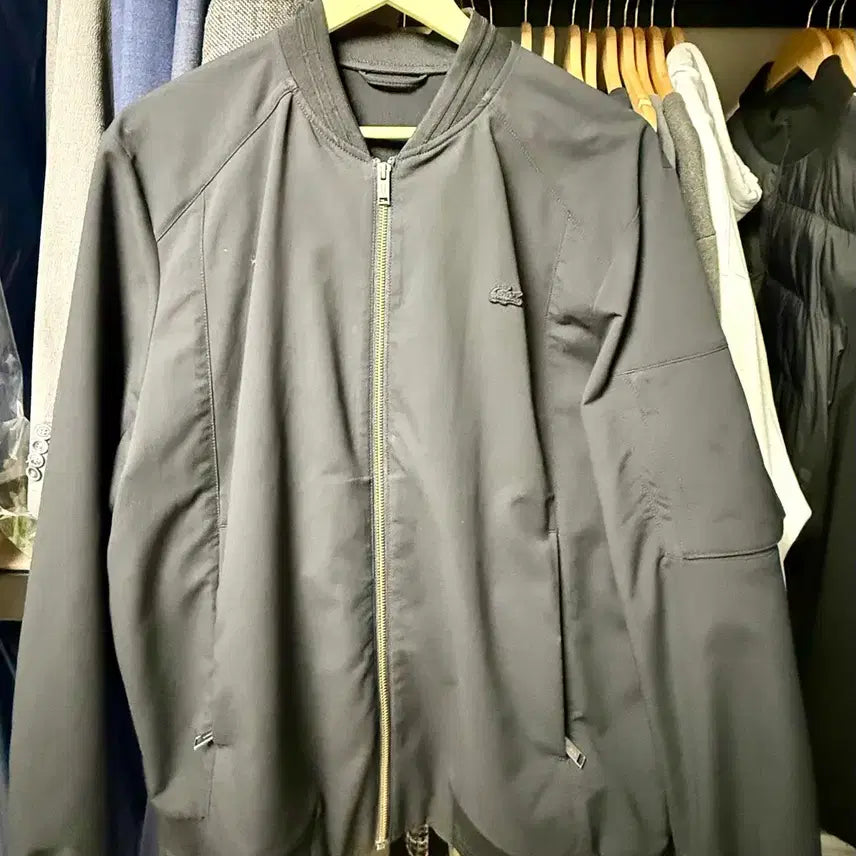 [BUNJANG] Lacoste Black Blouson Jacket / 라코스테 블랙 블루종 자켓