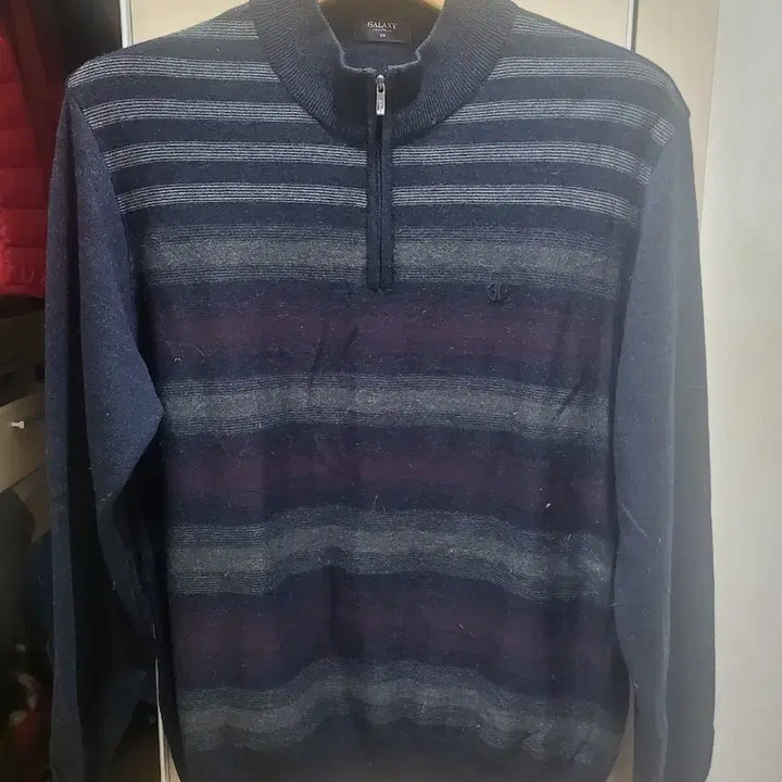[BUNJANG] Galaxy Half-Zip Knit Sweater / 갤럭시 매장정품 추동용 반집업 니트 100