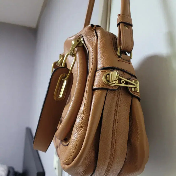 [BUNJANG] Chloé Paraty Brown Leather Crossbody Shoulder Bag / 끌로에의 파라티백 매력적인 브라운 가죽 크로스 숄더백