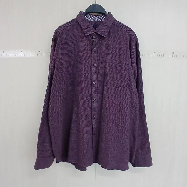 [BUNJANG] Jill by Jill Stuart Wine Striped Long Sleeve Shirt / 질바이질스튜어트 와인색 스트라이프 긴팔 셔츠