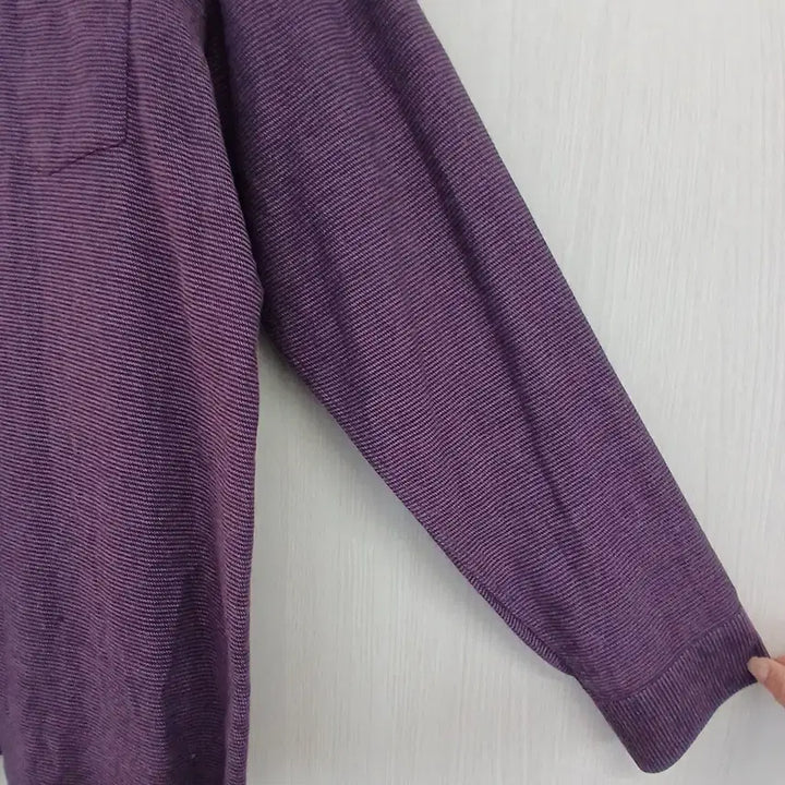 [BUNJANG] Jill by Jill Stuart Wine Striped Long Sleeve Shirt / 질바이질스튜어트 와인색 스트라이프 긴팔 셔츠