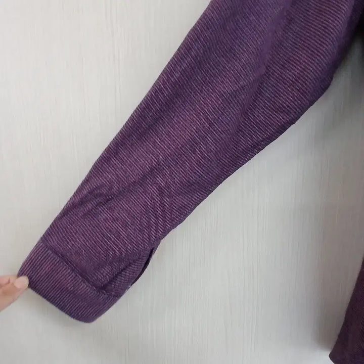 [BUNJANG] Jill by Jill Stuart Wine Striped Long Sleeve Shirt / 질바이질스튜어트 와인색 스트라이프 긴팔 셔츠