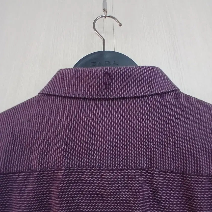[BUNJANG] Jill by Jill Stuart Wine Striped Long Sleeve Shirt / 질바이질스튜어트 와인색 스트라이프 긴팔 셔츠