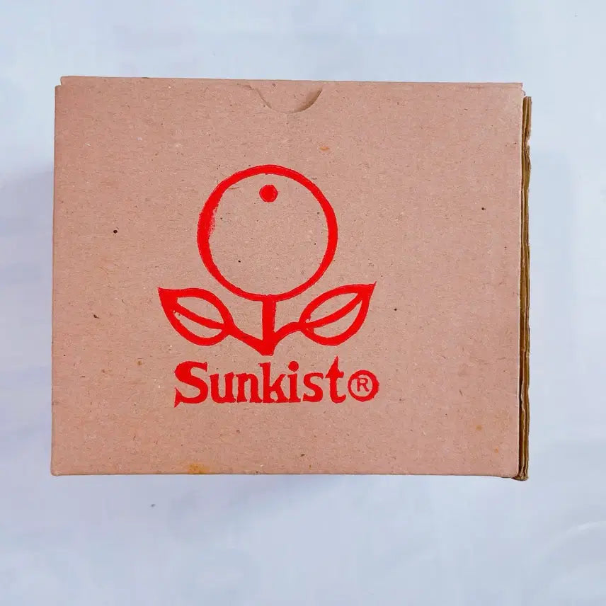 [BUNJANG] Sunkist BongBong Orange Glass Cup Set / 썬키스트 봉봉오렌지 유리컵 2p(상자포함 새상품)