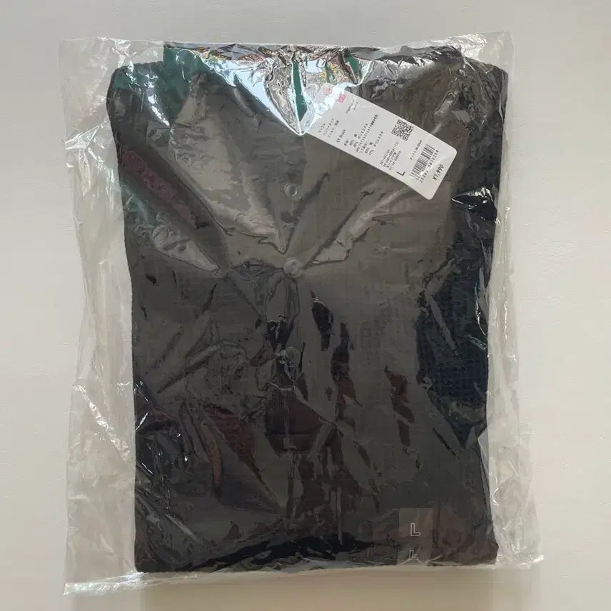 [BUNJANG] Uniqlo Waffle Henley Long Sleeve Shirt Black L / 유니클로 와플 헨리넥 긴팔티셔츠 블랙 L 팝니다.