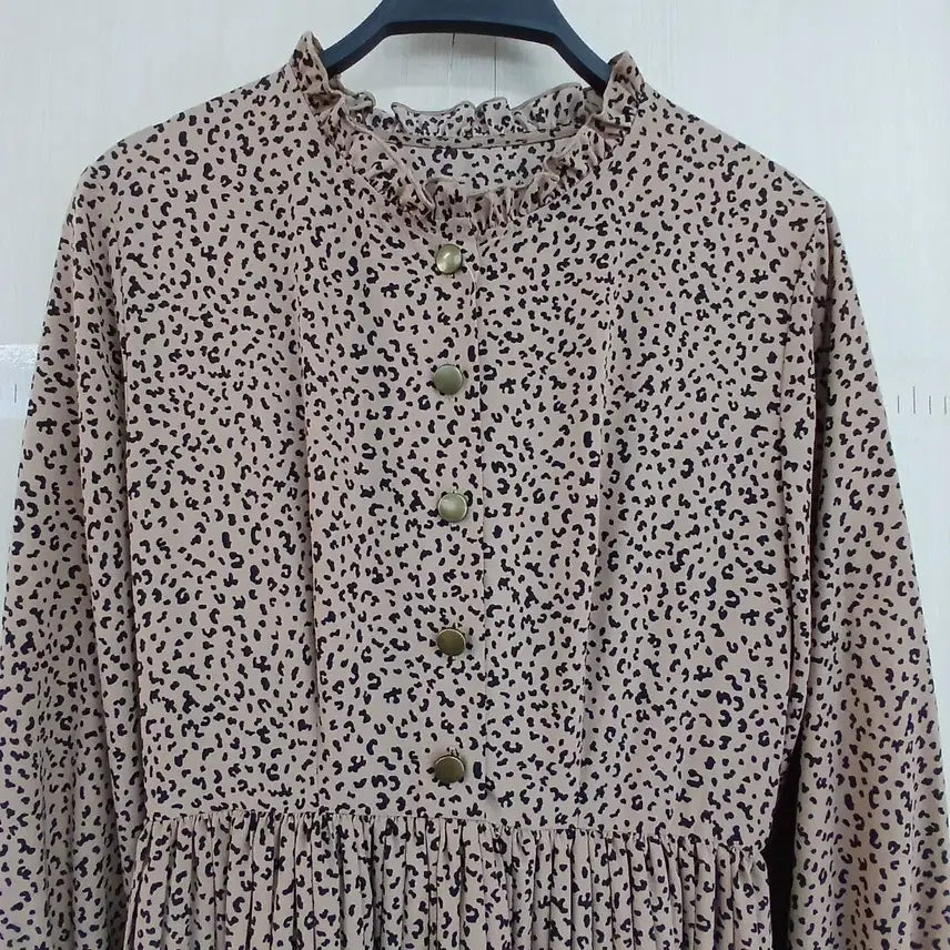 [BUNJANG] Chiffon Floral Long Sleeve Dress / 쉬폰 잔꽃무늬 롱 원피스 긴팔