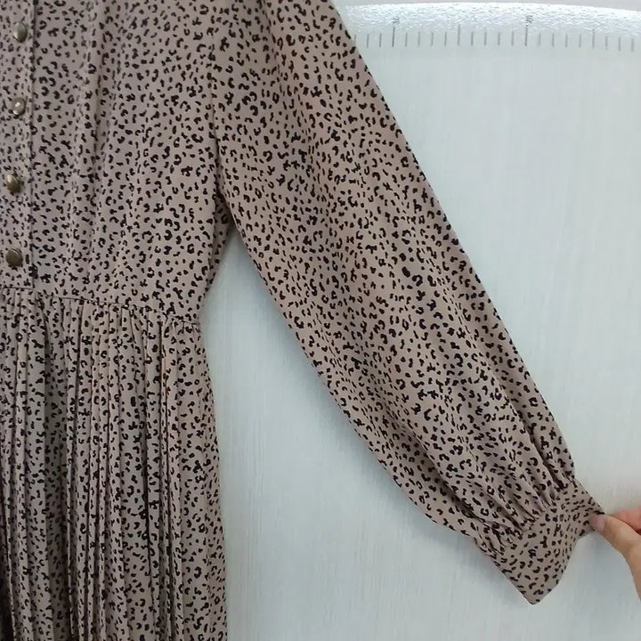 [BUNJANG] Chiffon Floral Long Sleeve Dress / 쉬폰 잔꽃무늬 롱 원피스 긴팔