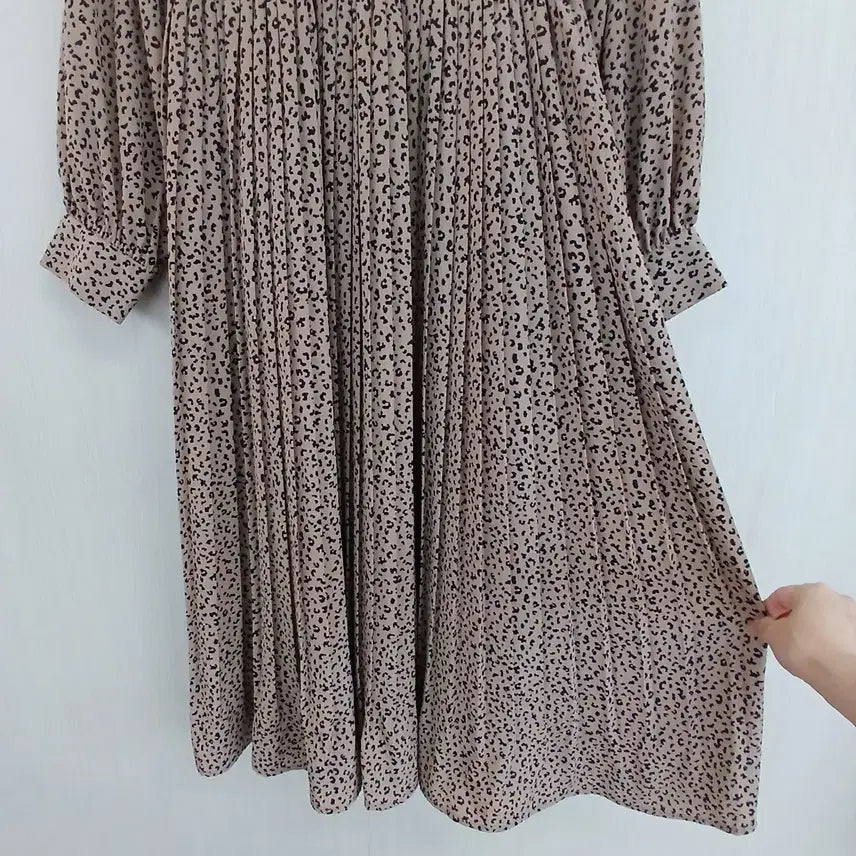 [BUNJANG] Chiffon Floral Long Sleeve Dress / 쉬폰 잔꽃무늬 롱 원피스 긴팔