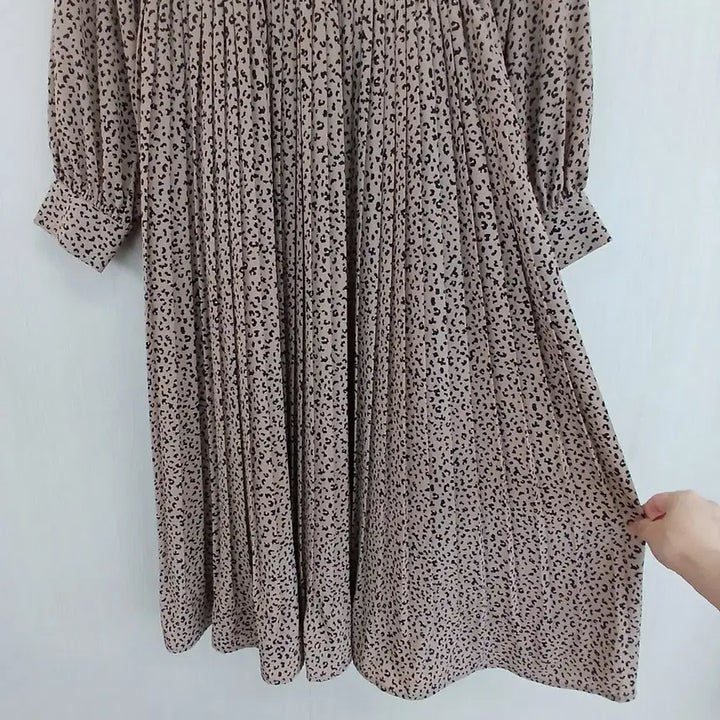 [BUNJANG] Chiffon Floral Long Sleeve Dress / 쉬폰 잔꽃무늬 롱 원피스 긴팔