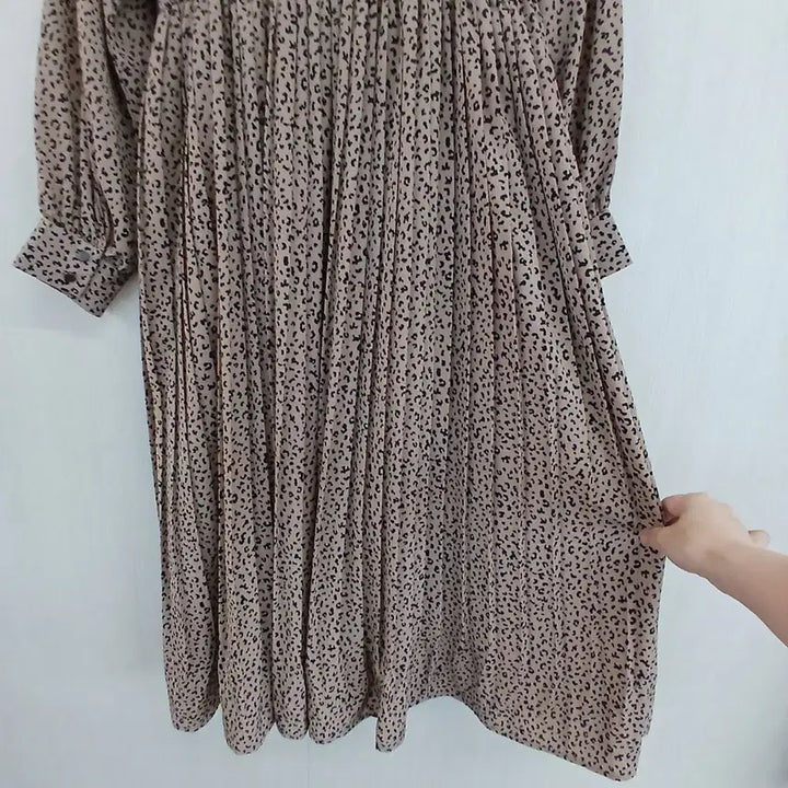 [BUNJANG] Chiffon Floral Long Sleeve Dress / 쉬폰 잔꽃무늬 롱 원피스 긴팔