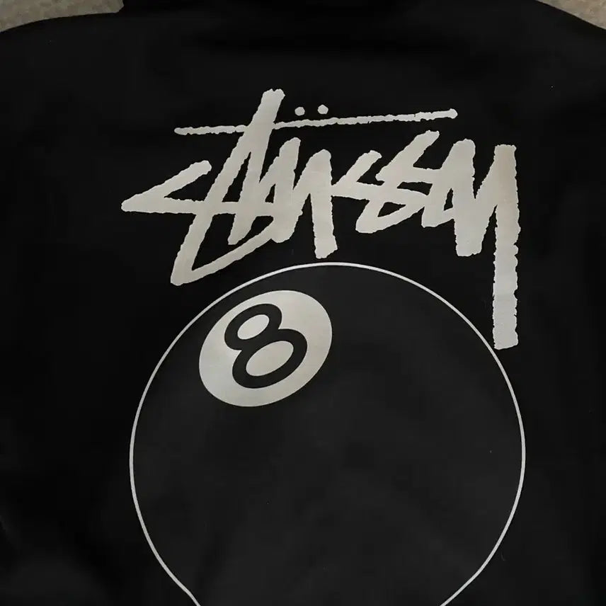 [BUNJANG] Stussy 8 Ball Black Hoodie Zip-up / [L] 스투시 8볼 블랙 후드집업 에잇볼