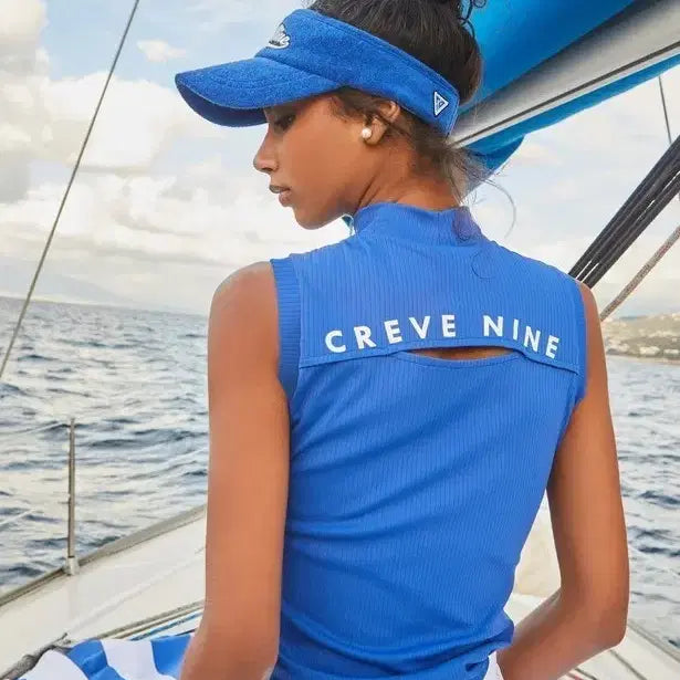 [BUNJANG] CREVE NINE Blue Logo Cooling Sleeveless Top / (새상품) CREVE NINE / 블루 로고 냉감 민소매 s(90)