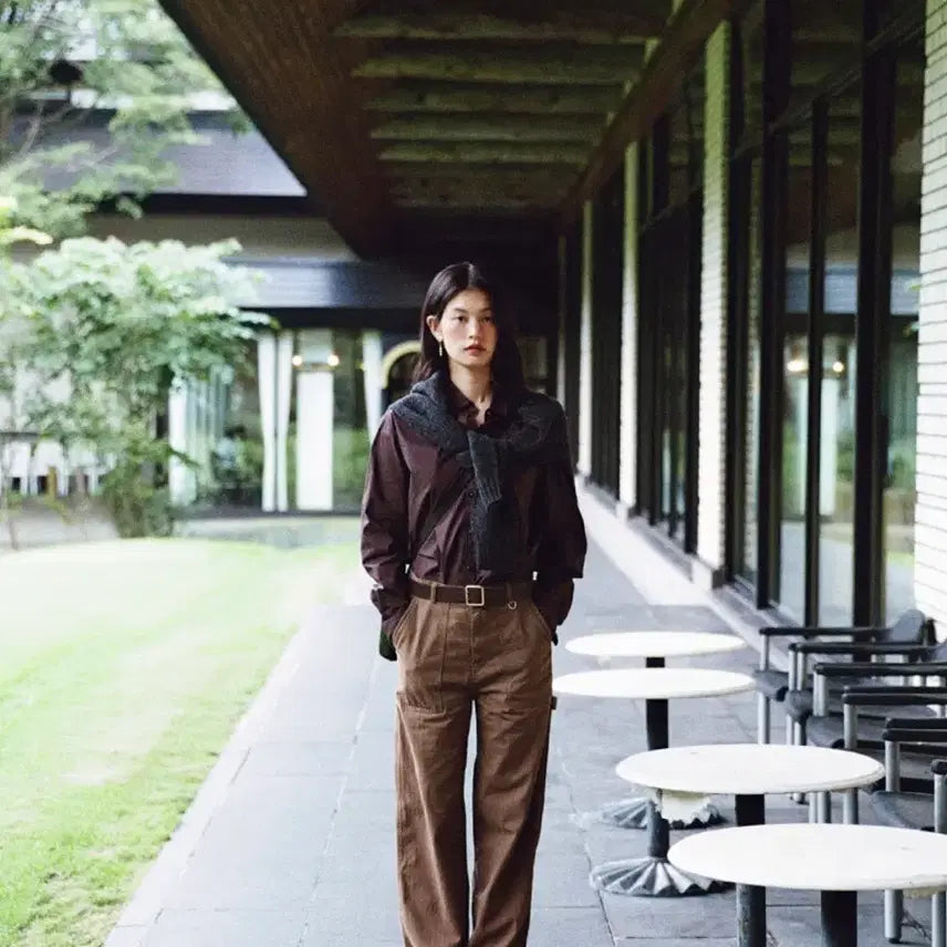 [BUNJANG] Urbanic30 Align Shirt Burgundy / 얼바닉30 Align shirt 버건디