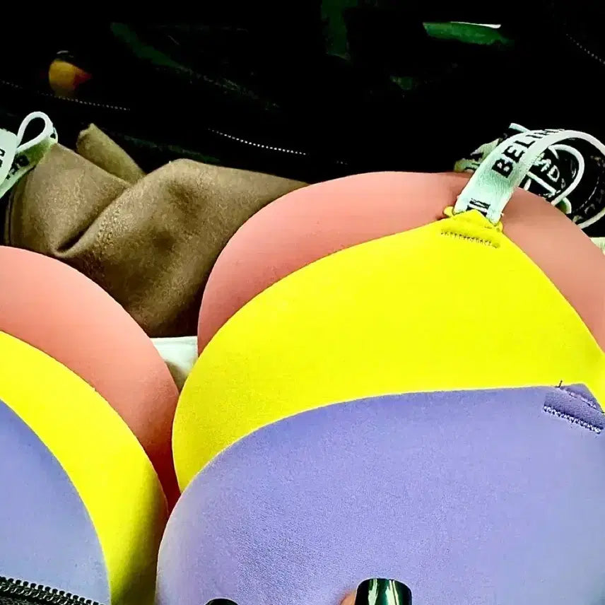 [BUNJANG] BELINDA Bra (Pink/Yellow/Purple) Set / BELINDA 브라 핑크/옐로우/퍼플