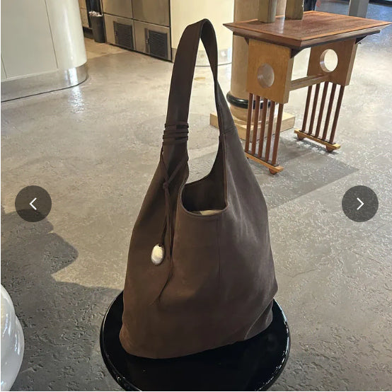[BUNJANG] Brookly Hobo Bag (Suede) Dark Brown / [새상품]브룩클리 호보백