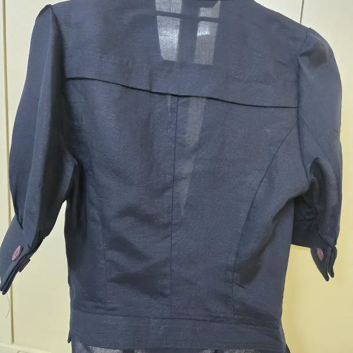 [BUNJANG] S.MOLLIN Navy Short Sleeve Jacket / S.MOLLIN 네이비 반팔 자켓
