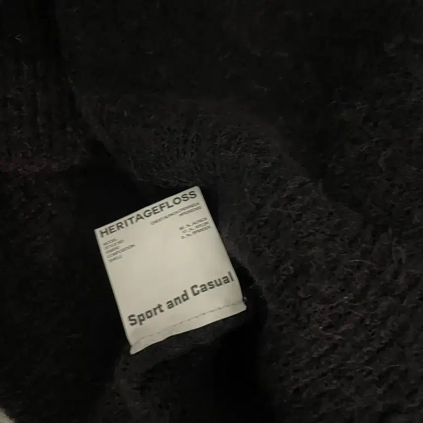 [BUNJANG] HeritageFloss Alpaca Knit Sweater / [M] 헤리티지플로스 알파카 니트 블랙