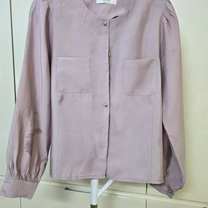 [BUNJANG] Andmore Pink Puff Sleeve Blouse / 앤드모어 핑크 퍼프 블라우스
