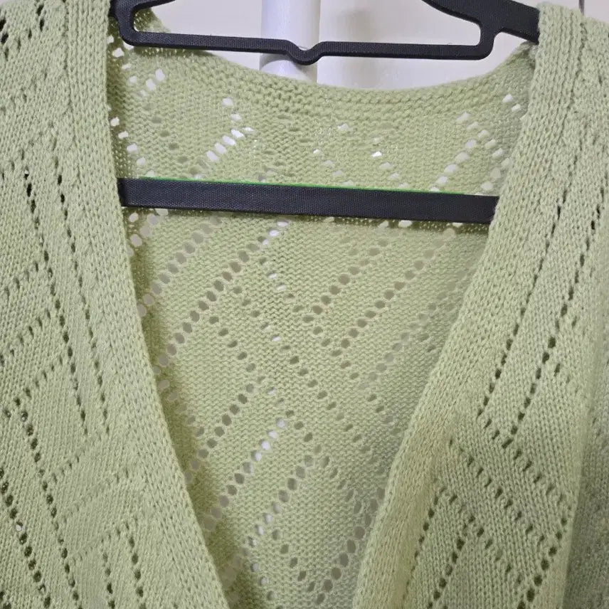 [BUNJANG] Pistachio Green Wrap Knit Cardigan / 피스타치오 그린 랩 니트 가디건