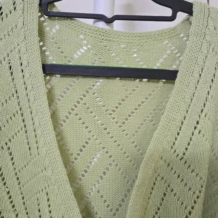 [BUNJANG] Pistachio Green Wrap Knit Cardigan / 피스타치오 그린 랩 니트 가디건