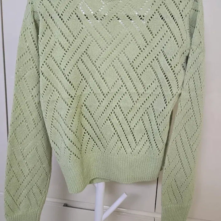 [BUNJANG] Pistachio Green Wrap Knit Cardigan / 피스타치오 그린 랩 니트 가디건