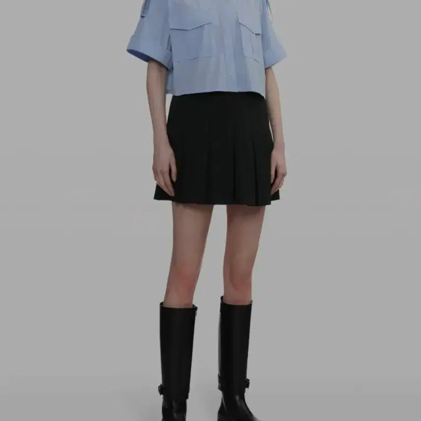 [BUNJANG] Juun.J 2024 Cropped Pocket Short-Sleeve Shirt Size 36 / 준지 J 준지 2024  크롭 포켓 반팔 셔츠 36사이즈
