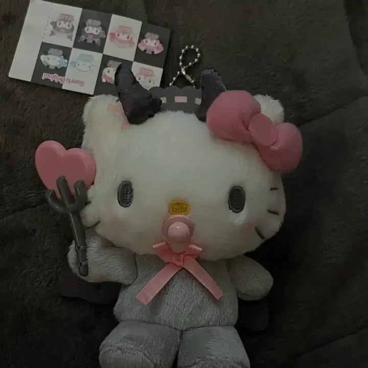 [BUNJANG] Sanrio Hello Kitty Kuromi Baby Devil Mascot Keyring / 산리오 키티 쿠로미 베이비데빌 마스코트 키링 돈키호테 정품