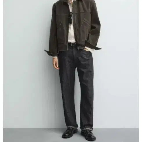 [BUNJANG] Zara Faux Washed Stitch Jacket / 자라 페이크 워싱스티치 자켓
