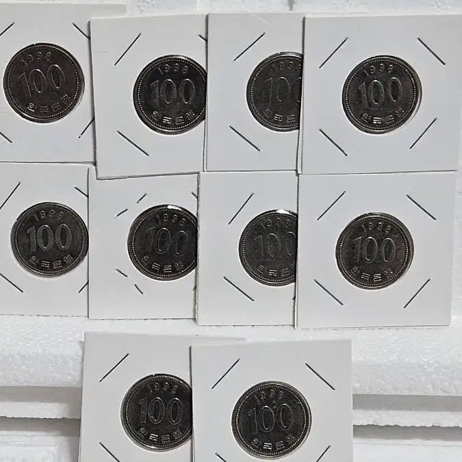 [BUNJANG] 1998 Korean 100 Won Coins / 깨끗한 98년 100원 10개