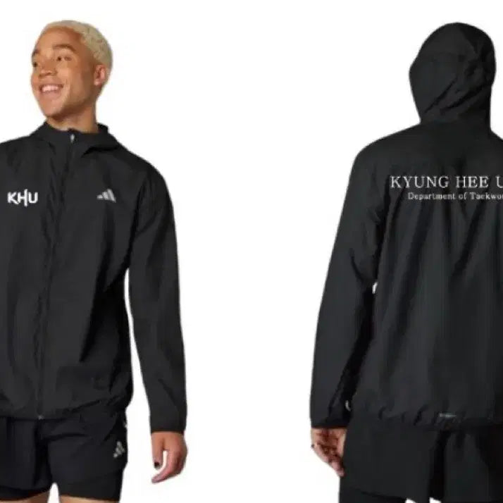 [BUNJANG] Adidas Kyung Hee University Taekwondo Windbreaker Jacket / 아디다스 경희대 태권도 바람막이 블랙