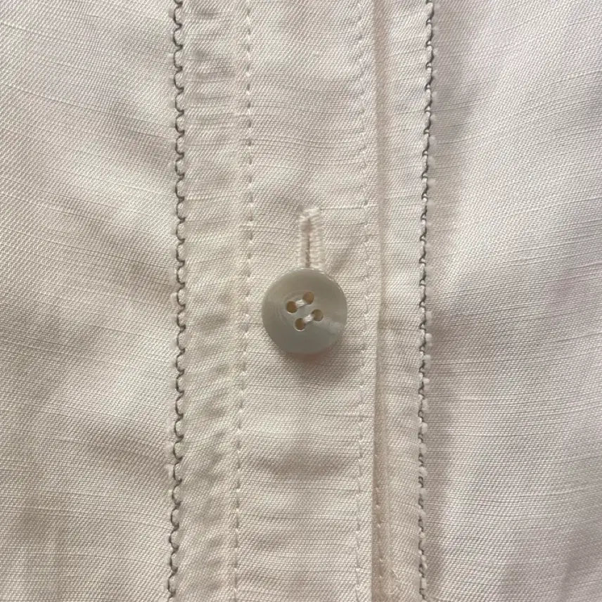 [BUNJANG] Italiana Rayon Linen Long Shirt Dress / 이따리아나 레이온 73%마 혼방 롱 셔츠 원피스 66~77