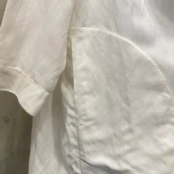 [BUNJANG] Italiana Rayon Linen Long Shirt Dress / 이따리아나 레이온 73%마 혼방 롱 셔츠 원피스 66~77
