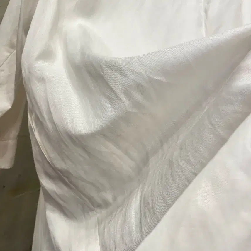 [BUNJANG] Italiana Rayon Linen Long Shirt Dress / 이따리아나 레이온 73%마 혼방 롱 셔츠 원피스 66~77