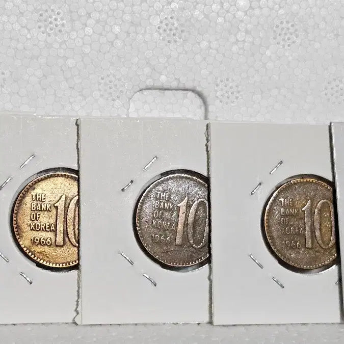 [BUNJANG] 1966 Copper 10 Won Coin (Set of 10) / 최초66년 적동 10원 10개
