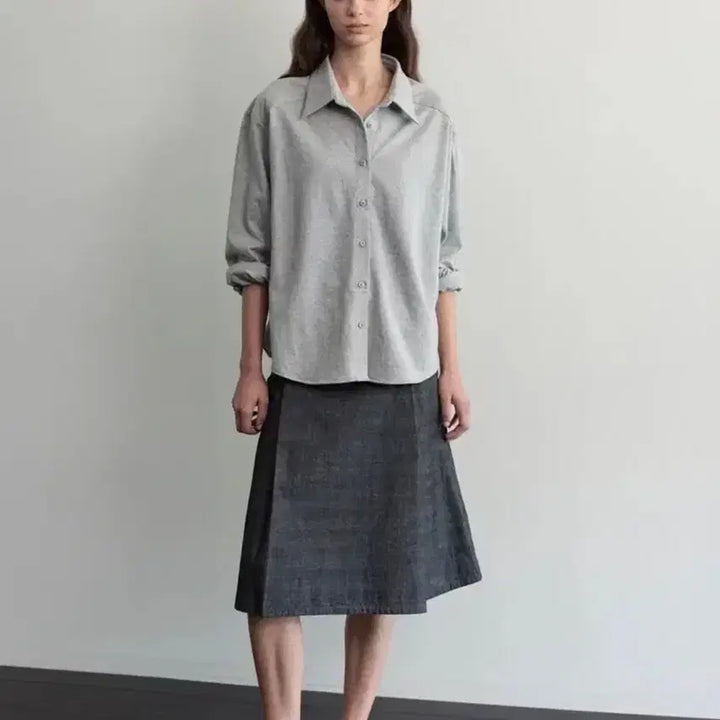 [BUNJANG] Mundal Denim Pleated Skirt Size S / 문달 데님 플리츠 스커트 S사이즈