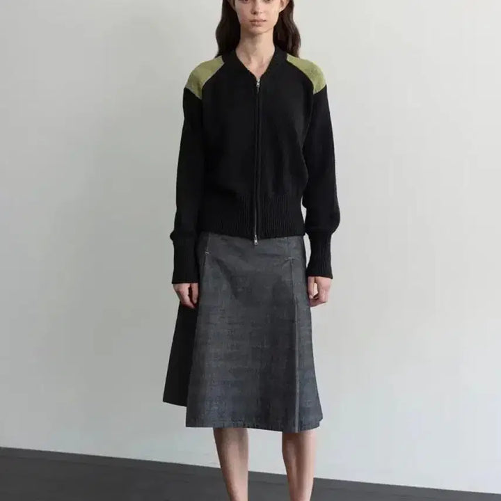 [BUNJANG] Mundal Denim Pleated Skirt Size S / 문달 데님 플리츠 스커트 S사이즈