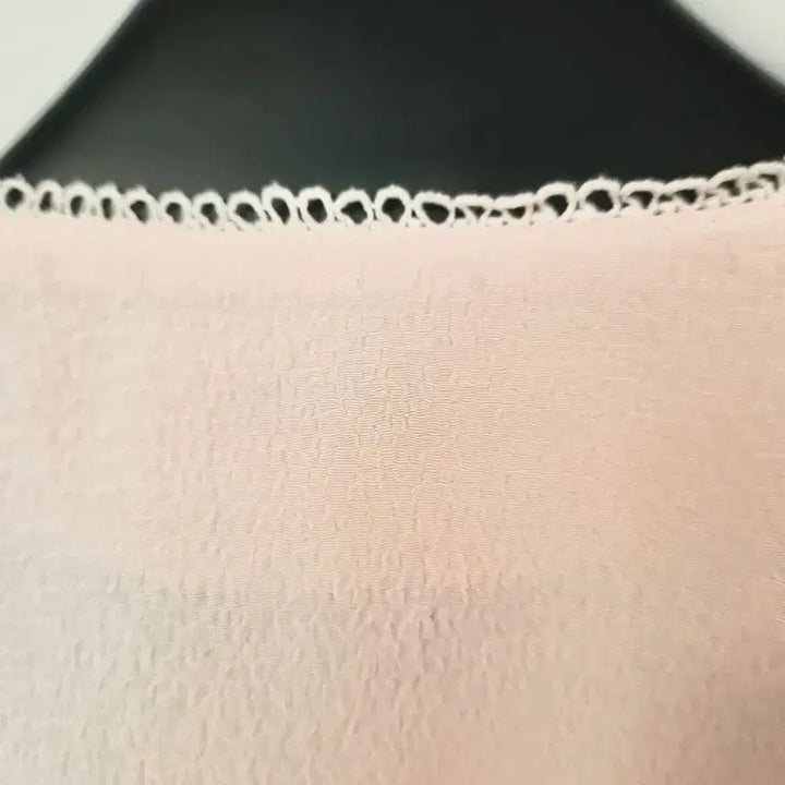 [BUNJANG] Pink Lace Detail Blouse / (Made in Japan) 레이스 디테일 핑크 블라우스 (9BR/55~