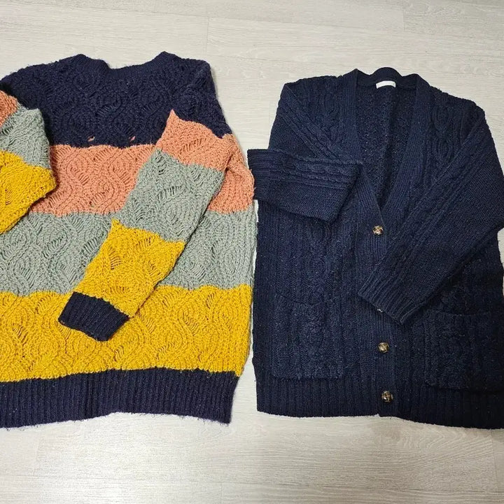[BUNJANG] Knit Cardigan Set / 니트/가디건 세트 꽈배기 디자인 세트