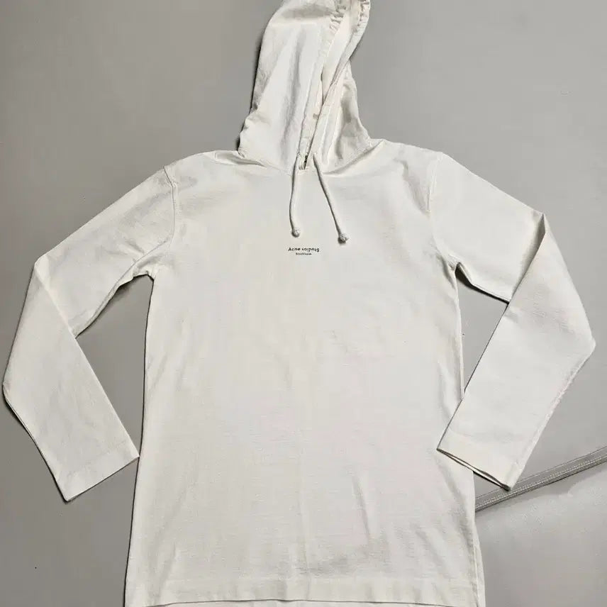[BUNJANG] Acne Studios White Logo Hoodie Long Sleeve / 아크네 스튜디오 화이트 후드 롱슬리브