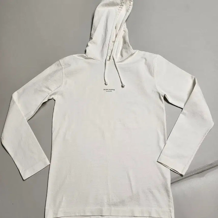 [BUNJANG] Acne Studios White Logo Hoodie Long Sleeve / 아크네 스튜디오 화이트 후드 롱슬리브