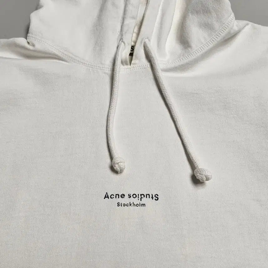 [BUNJANG] Acne Studios White Logo Hoodie Long Sleeve / 아크네 스튜디오 화이트 후드 롱슬리브