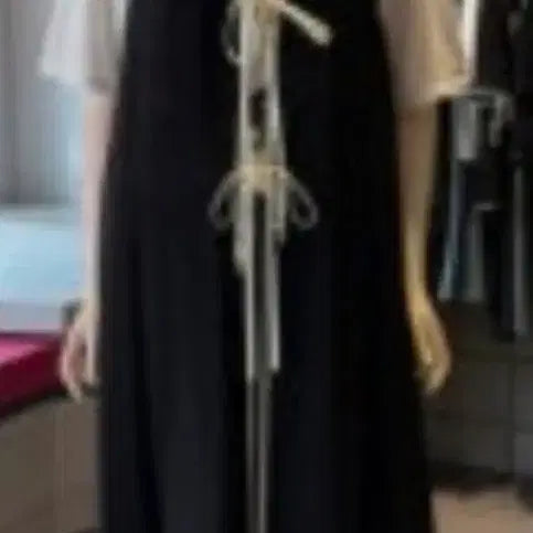 [BUNJANG] Lucky Chouette Black Long Robe / (새제품)럭기슈에뜨 블랙 끈 롱 로브