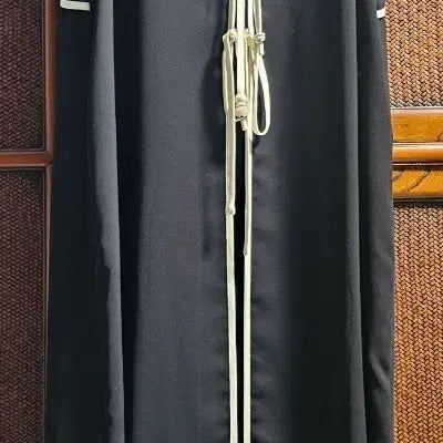 [BUNJANG] Lucky Chouette Black Long Robe / (새제품)럭기슈에뜨 블랙 끈 롱 로브