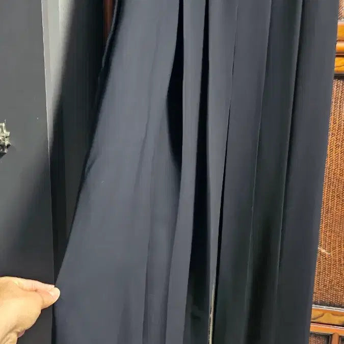 [BUNJANG] Lucky Chouette Black Long Robe / (새제품)럭기슈에뜨 블랙 끈 롱 로브