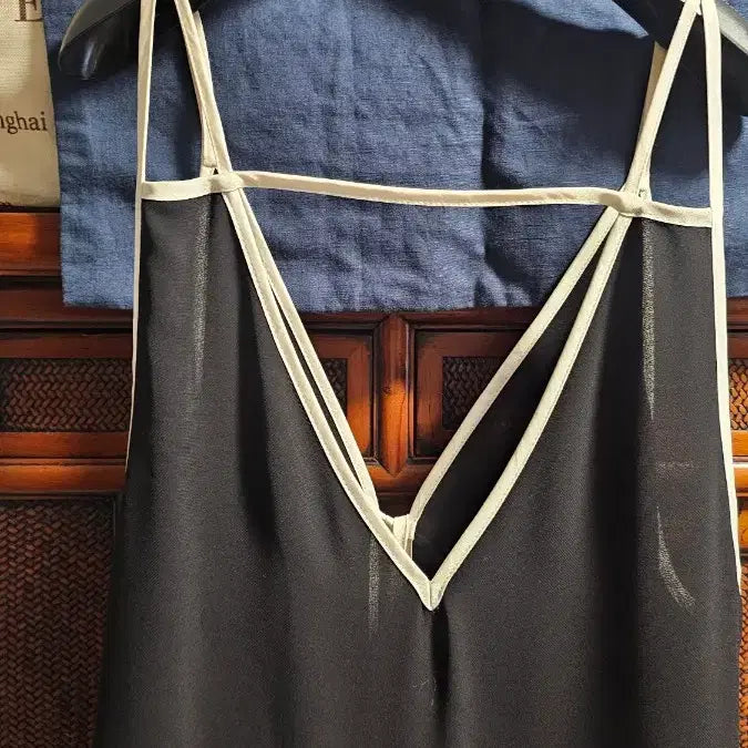 [BUNJANG] Lucky Chouette Black Long Robe / (새제품)럭기슈에뜨 블랙 끈 롱 로브
