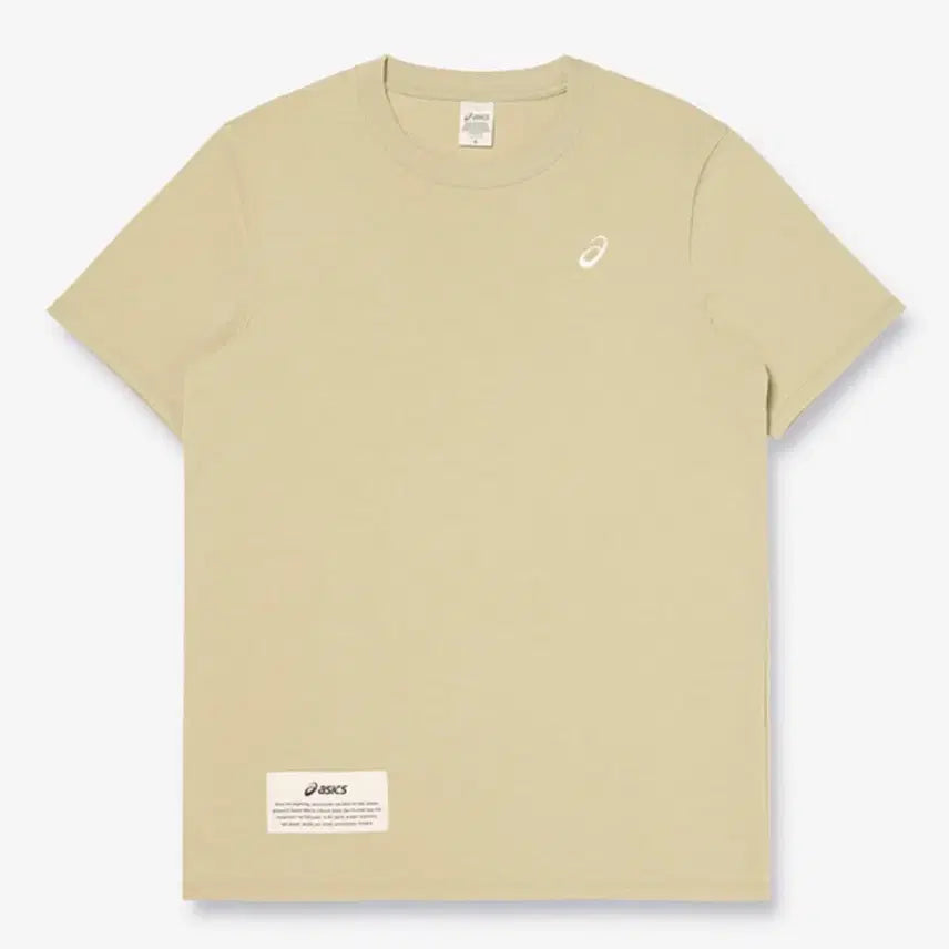 [BUNJANG] Asics Logo T-shirt Khaki Short Sleeve / 아식스 로고 티셔츠 카키색 반팔